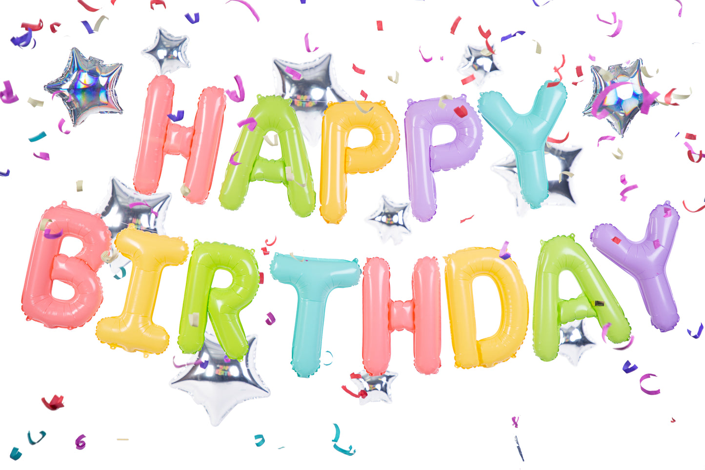 Foil Ballon Happy Birthday, 395x35cm, mix