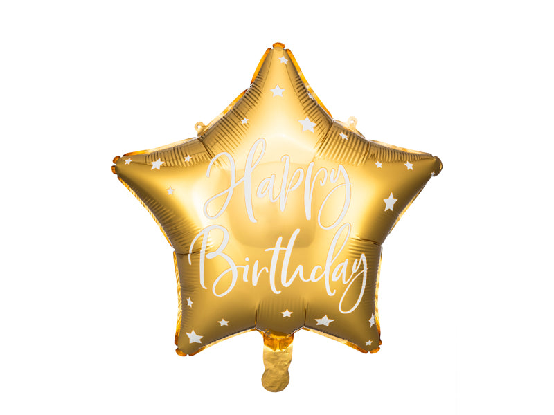 Folieballon Happy Birthday – Goud – 40 cm