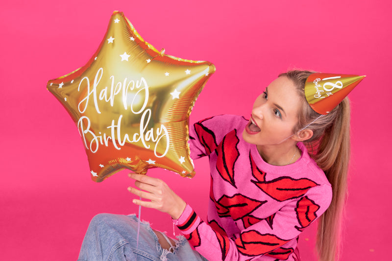 Folieballon Happy Birthday – Goud – 40 cm