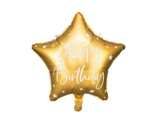 Folieballon Happy Birthday – Goud – 40 cm