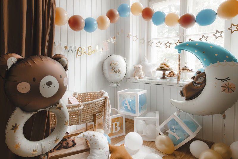 🎈 Ballonnenboxen 'BABY' – Set van 4 stuks (30 x 30 cm)