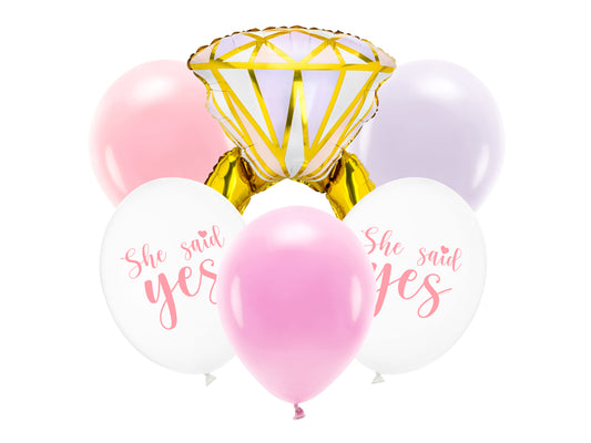 Ballonnen set Ring, mix (6 st)