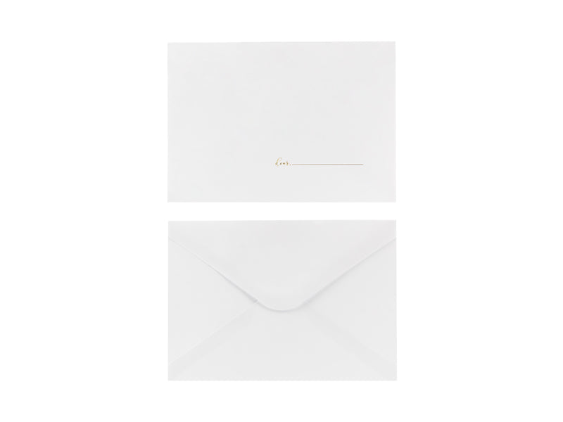 💌 Uitnodigingen 'Save the Date' – Wit met Gouden Opdruk (10 stuks)