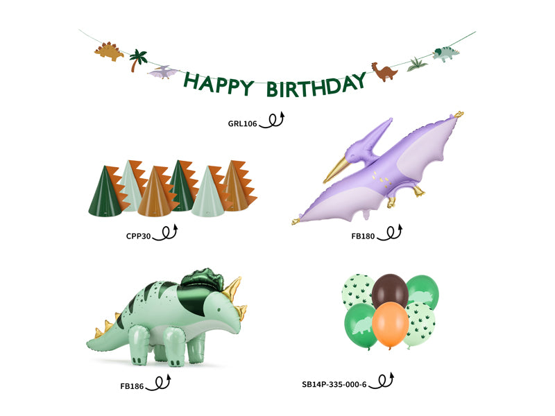 🎉 Folieballonnen Set – Dinosaurussen, Mix